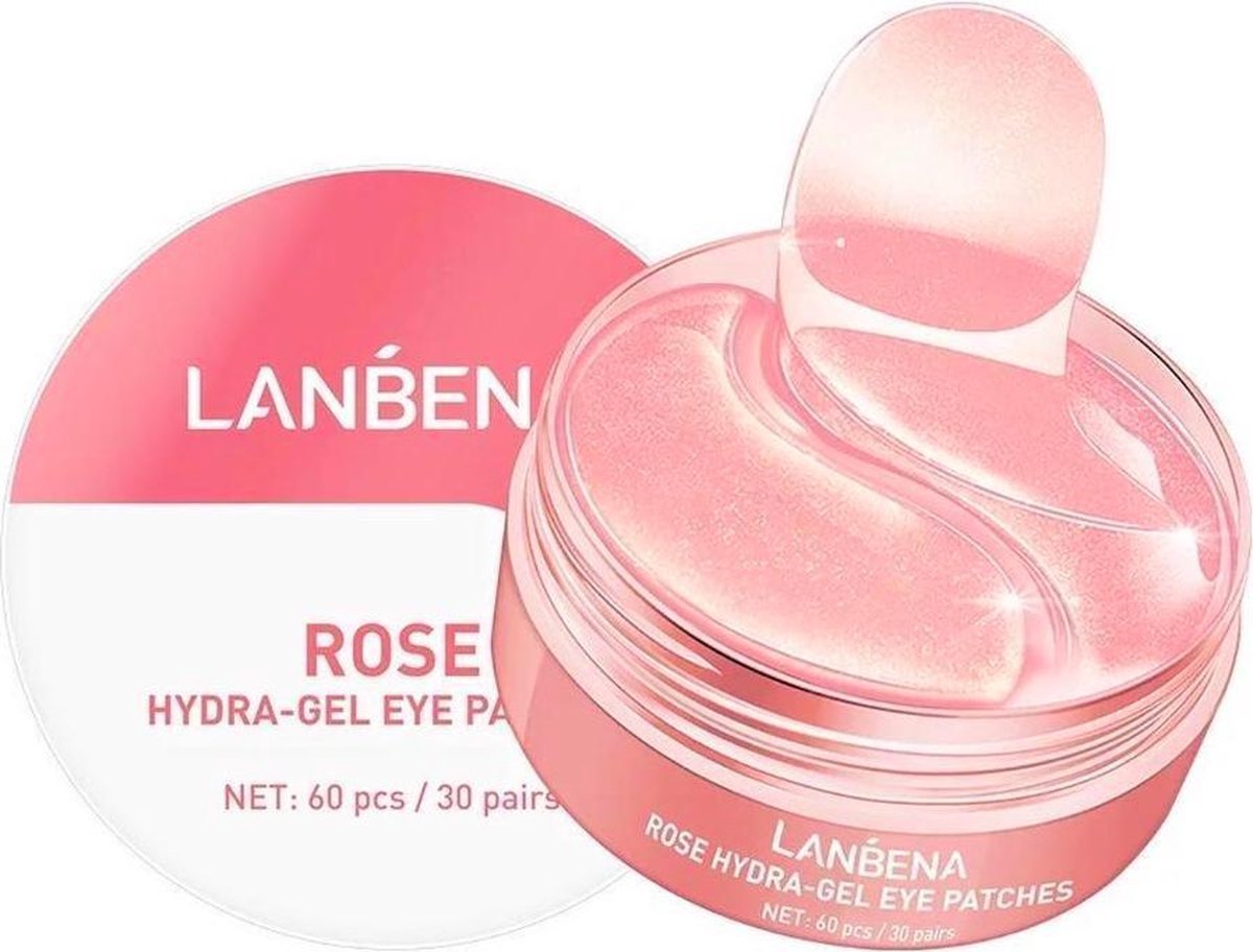 Lanbena Brightening Eye patches – met Niacinamide – Roze – Oogverzorging