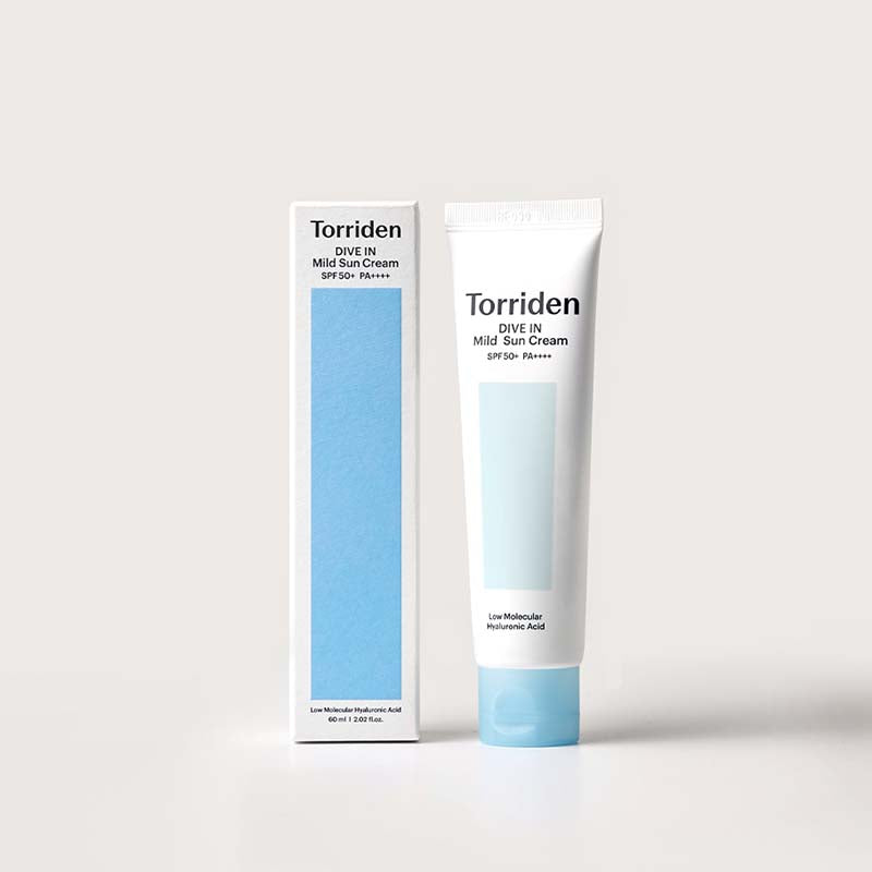 Torriden DIVE-IN Mild Sun Cream SPF50+ PA++++ – met Hyaluronzuur – 60ml – Zonnebrandcrème