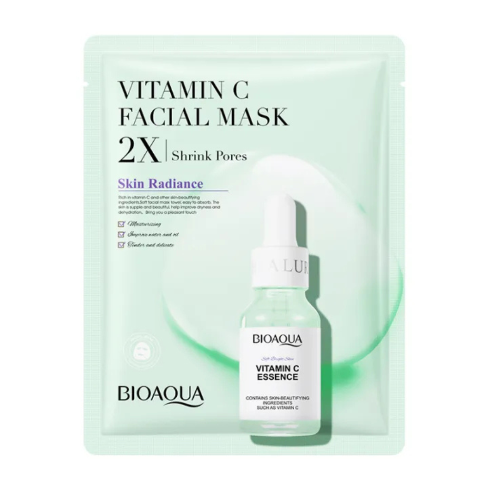 BioAqua Gezichtsmasker met Vitamine C - 20 stuks – met Vitamine C – Gezichtsmasker