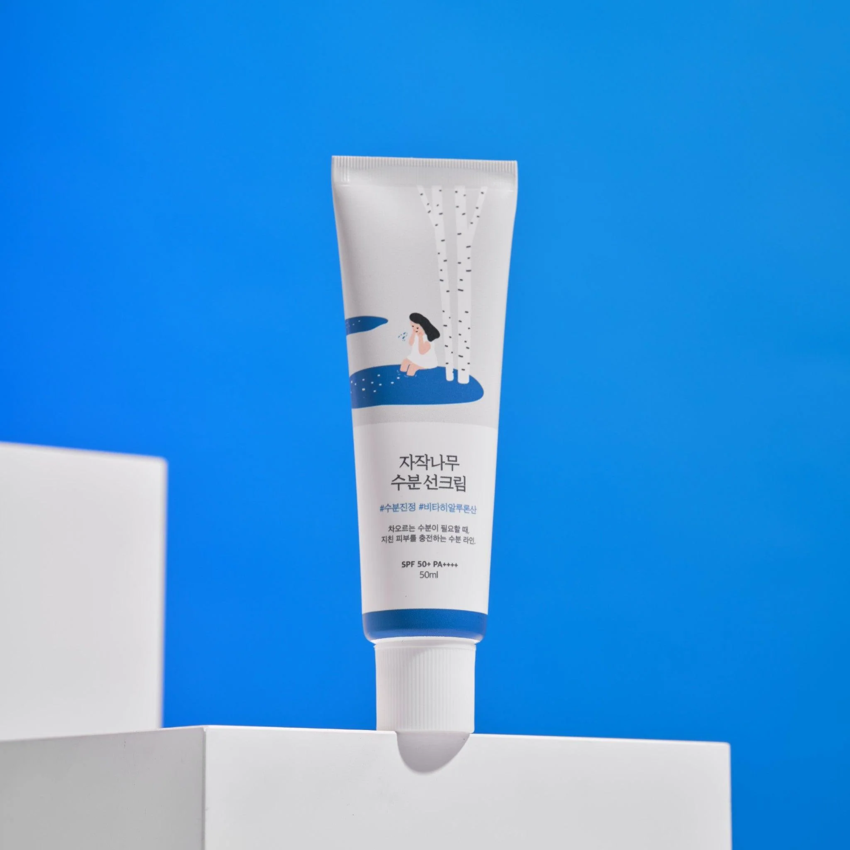 ROUND LAB Birch Juice Moisturizing Sun Cream SPF50+/PA++++ 50ml – met Niacinamide – Zonnebrandcrème