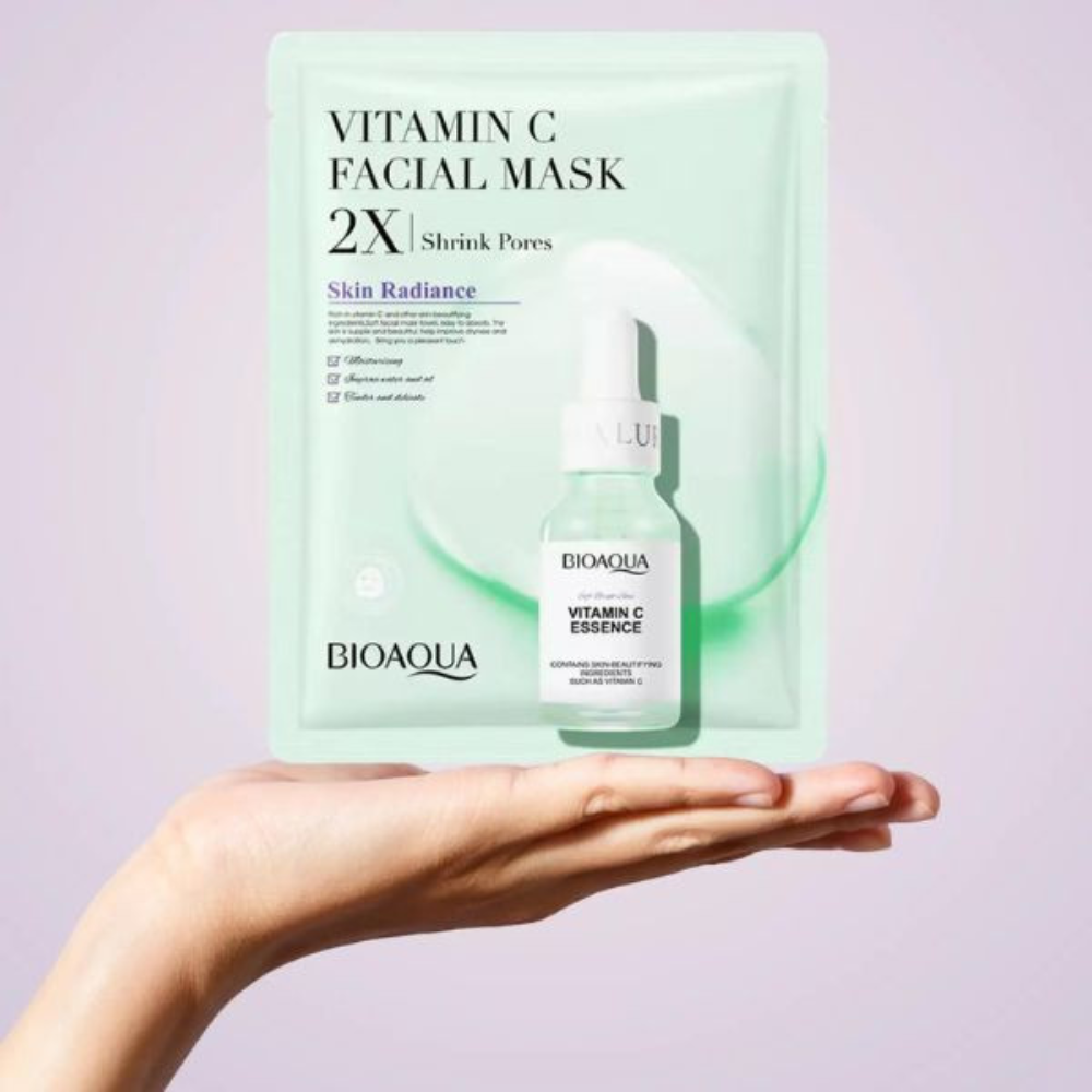 BioAqua Gezichtsmasker met Vitamine C - 20 stuks – met Vitamine C – Gezichtsmasker