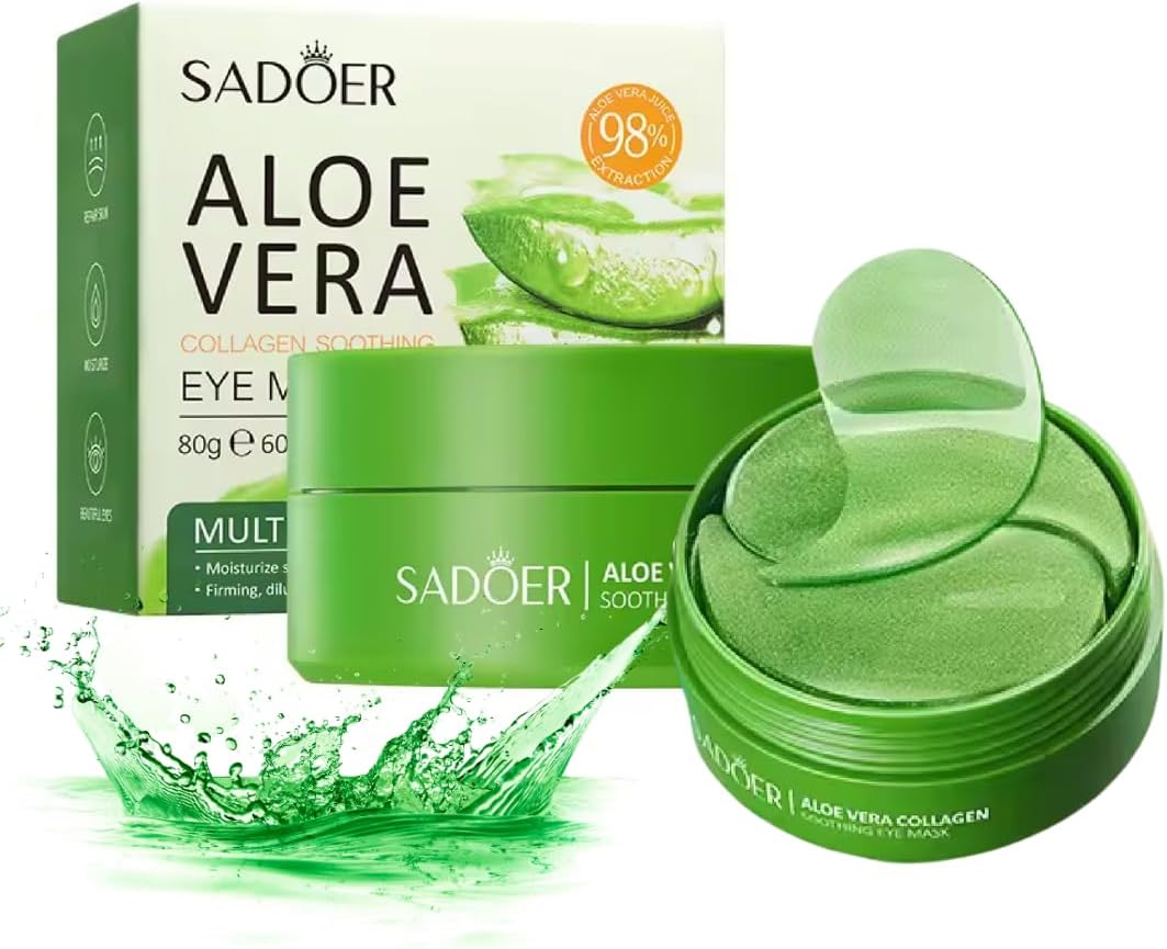 Lanbena Collageen- en Hyaluronzuur Oogpatches - 60 stuks – met Niacinamide – Groen – Oogverzorging