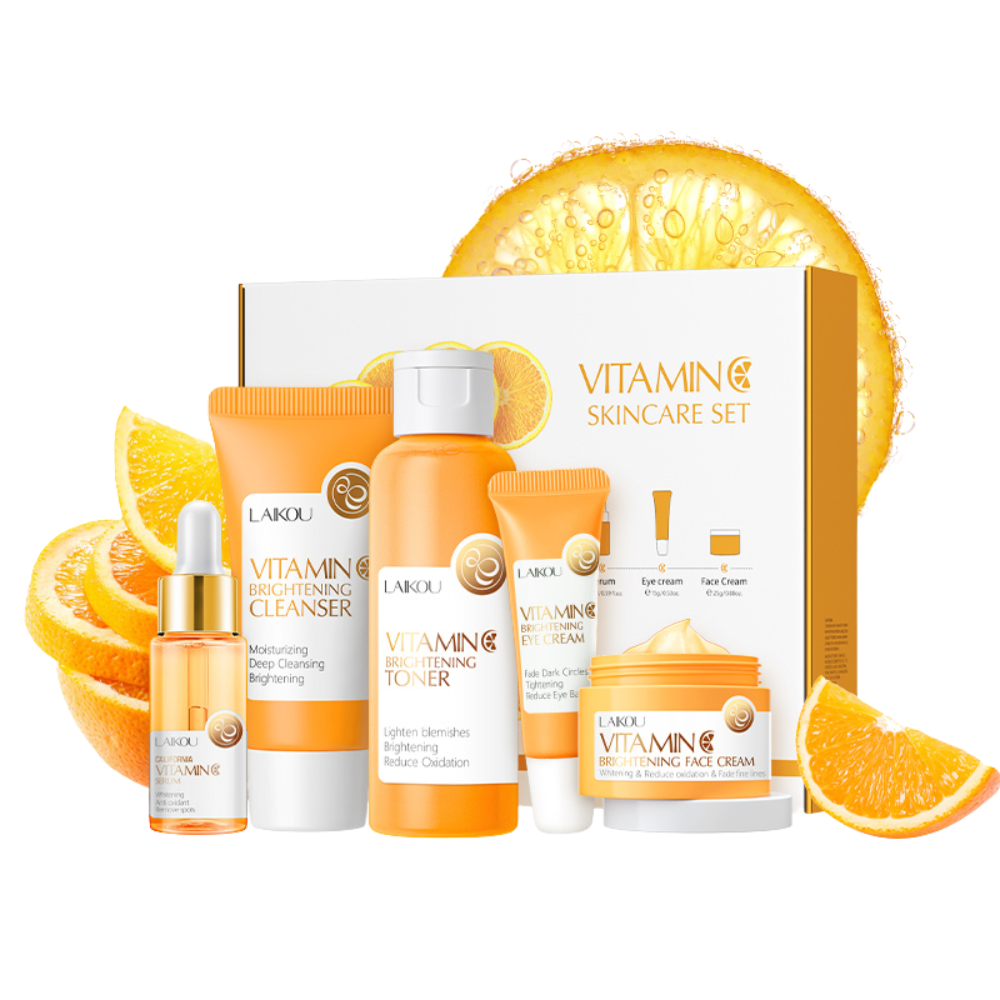 Laikou Vitamin C Brightening Skin Care Set - 5pcs – met Niacinamide – Skincare set