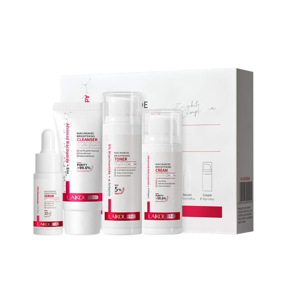 Laikou Pro Niacinamide Skincare Set - 4pcs – met Niacinamide – Skincare set