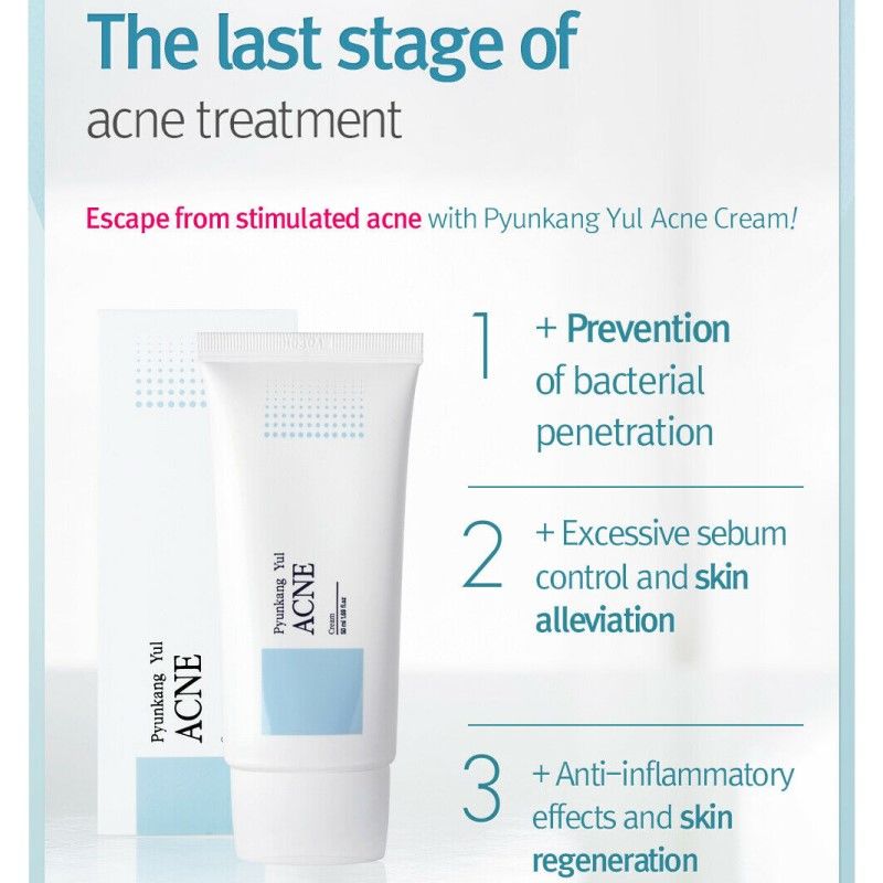 Pyunkang Yul ACNE Cream – met Niacinamide – 50ml – Hydraterende crème