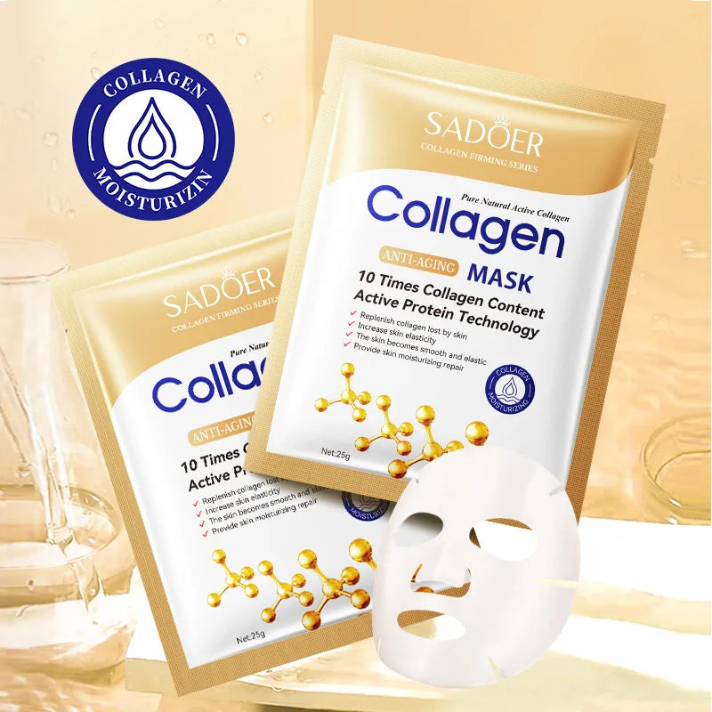 Sadoer Ossein Bone Collagen Gezichtsmasker – met Niacinamide – 10pcs – Gezichtsmasker