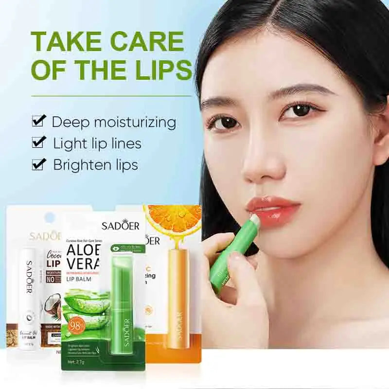 Sadoer Lip Balm Deep Moisturizing – met Vitamine C – Aloe Vera – Lipverzorging