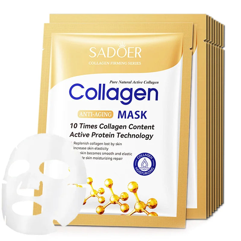 Sadoer Ossein Bone Collagen Gezichtsmasker – met Niacinamide – 10pcs – Gezichtsmasker