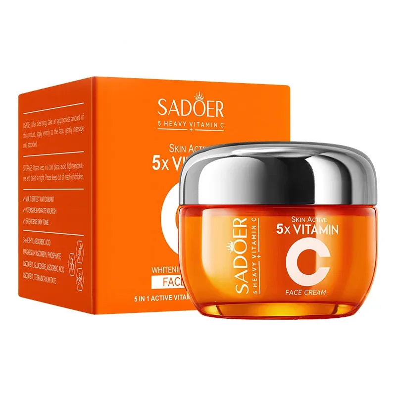 Sadoer 5X Vitamine C Gezichtscrème – met Niacinamide – Gezichtscrème