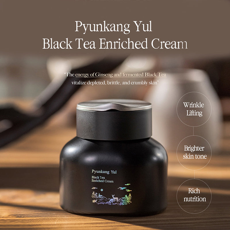Pyunkang Yul Black Tea Enriched Cream – met Niacinamide – 60ml – Hydraterende crème