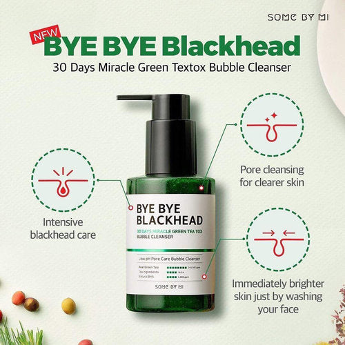 Some By Mi Bye Bye Blackhead 30 Days Miracle Green Tea Tox Bubble Cleanser – met Centella – Gezichtsreiniger